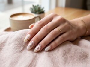 12 hottest summer nails trends 2026 collage featuring pink cherry French tips milky floral stiletto bubblegum pink coffin ombre and citrus nail art