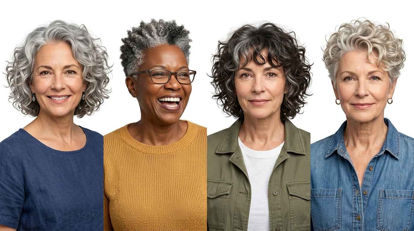 Short Curly Hairstyles for Women in Their 50s and 60s